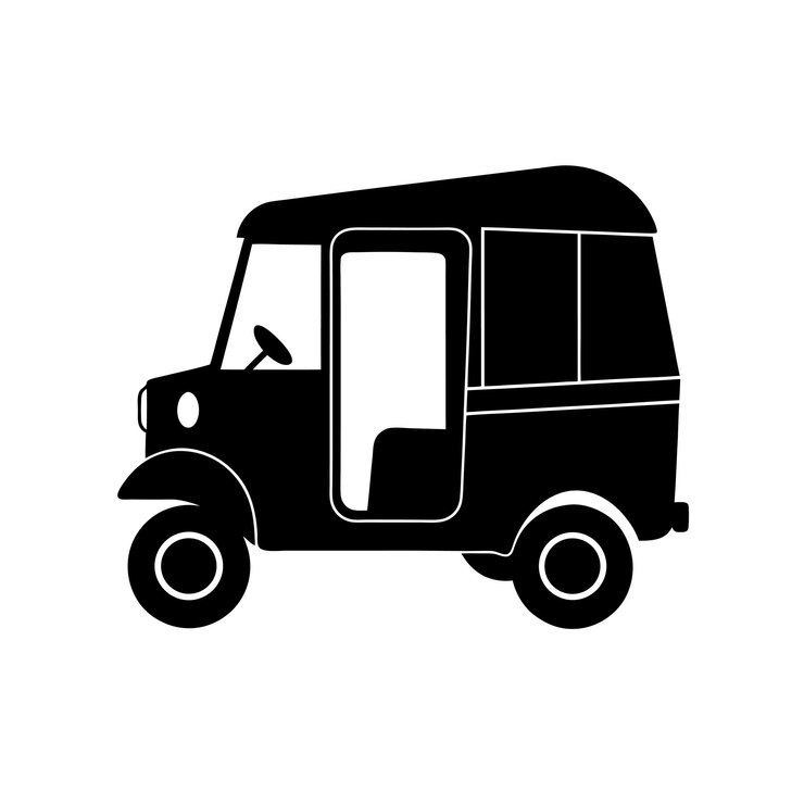 La silueta de un Tuk-Tuk