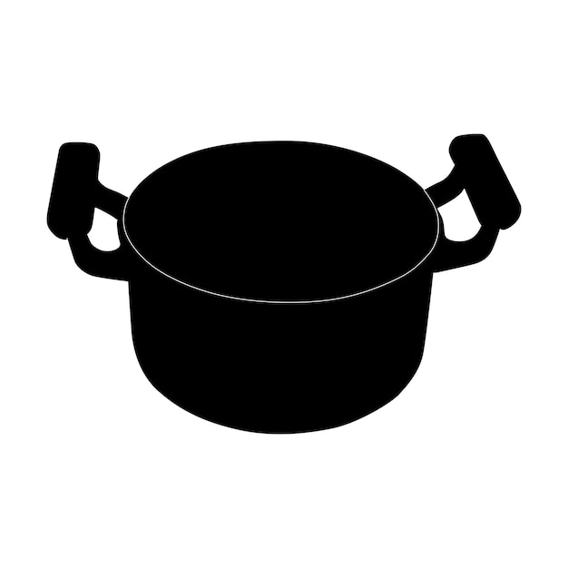 Silueta de utensilios de cocina sobre un fondo blanco