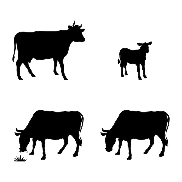 silueta de vaca animal