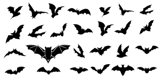 Silueta de vampiro de murciélago de Halloween