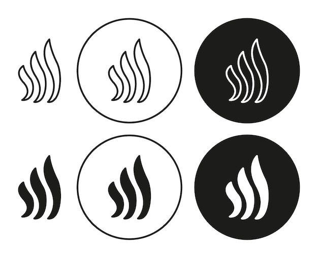 Silueta de vapor de humo icono de símbolo vectorial simple Silueta del vapor de humo en un trazo editable