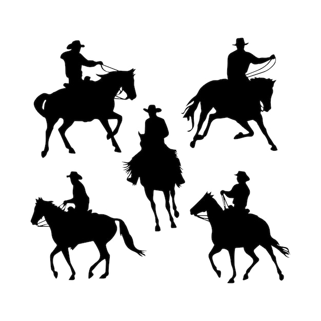 silueta de un vaquero