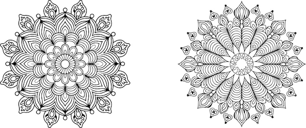 Silueta Vector abstract mandala Amplificador de arte Ilustración