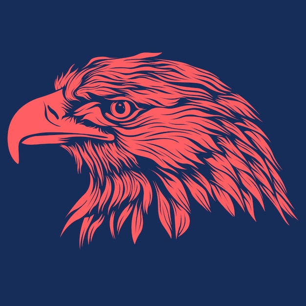 Silueta de vector de águila roja