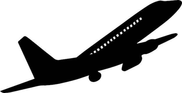 Silueta de vector de avión 2