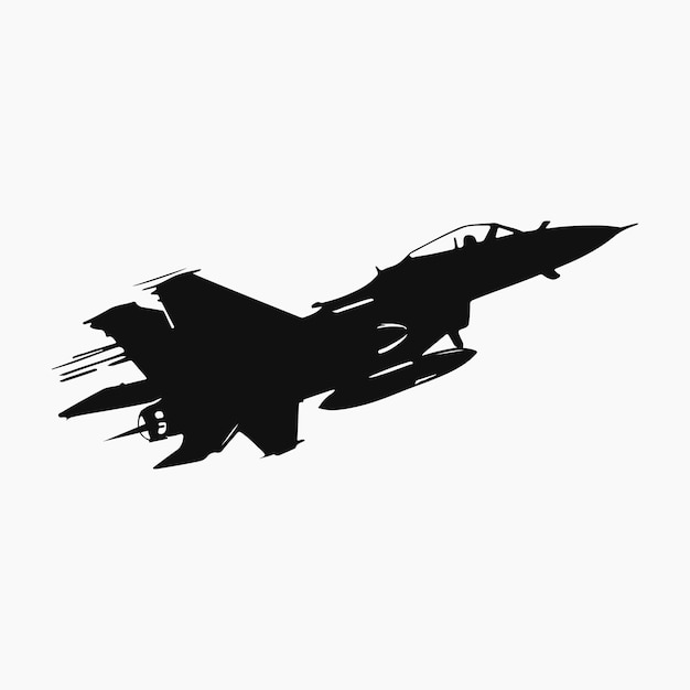 Silueta del vector del avión de combate