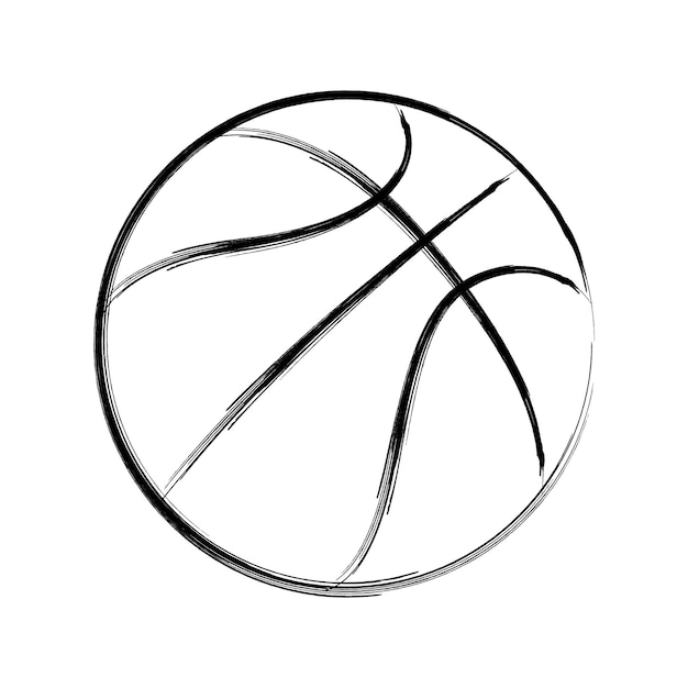 Vector una silueta de un vector de baloncesto