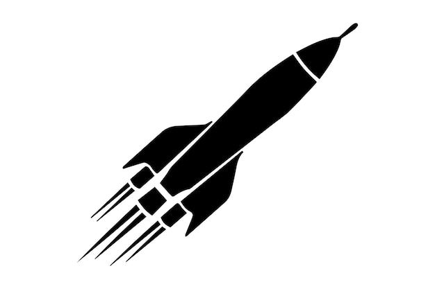 Silueta y vector del cohete
