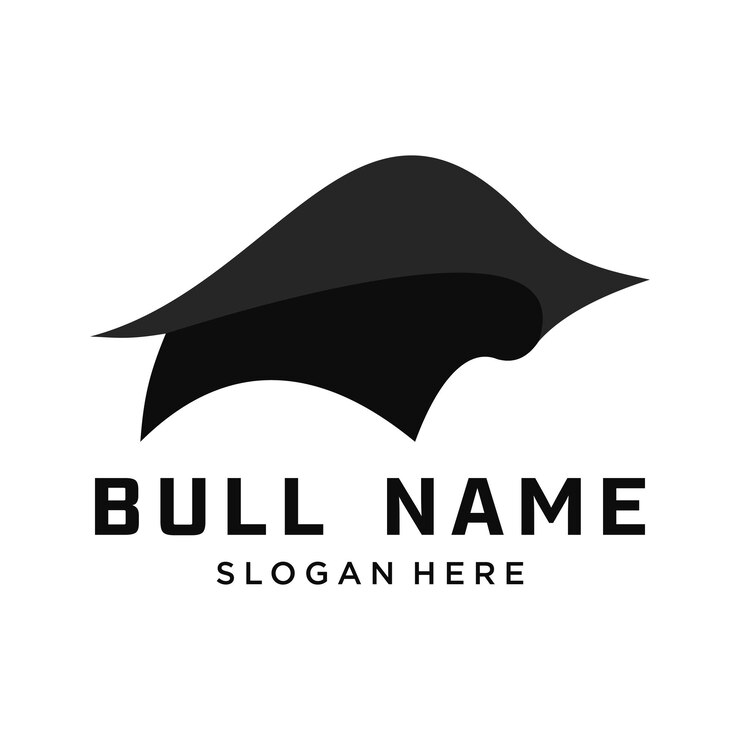 Silueta de vector de diseño de logotipo de toro moderno