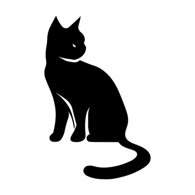 silueta de vector de gato