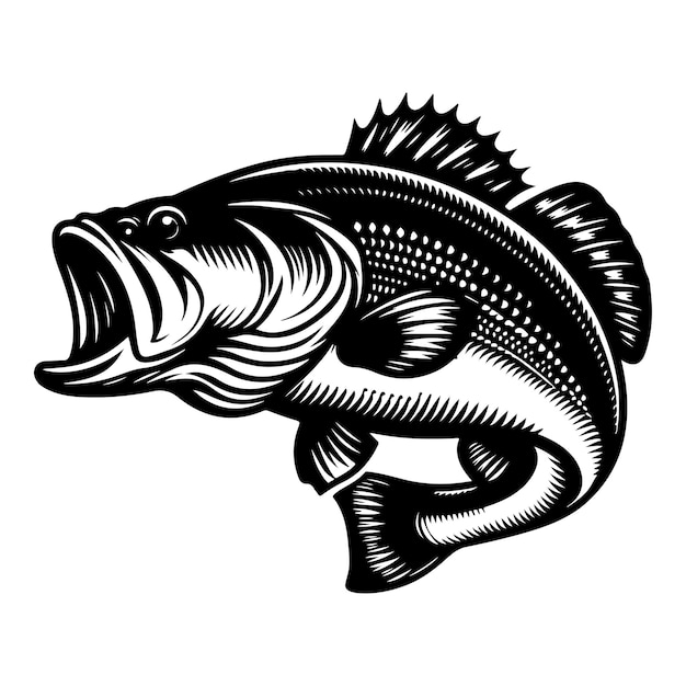 silueta del vector de los peces