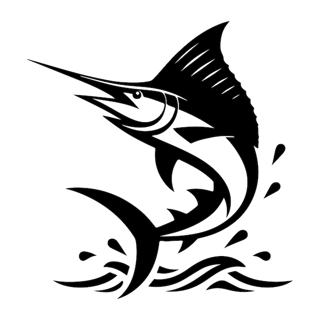 silueta del vector de los peces