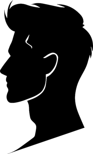 silueta de vector de perfil de hombre 35