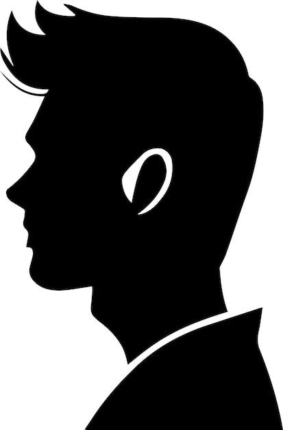 silueta de vector de perfil de hombre 36