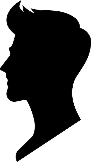 silueta de vector de perfil de hombre 40