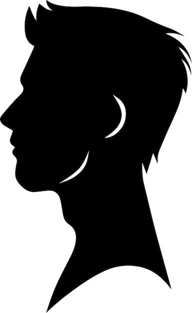silueta de vector de perfil de hombre 60