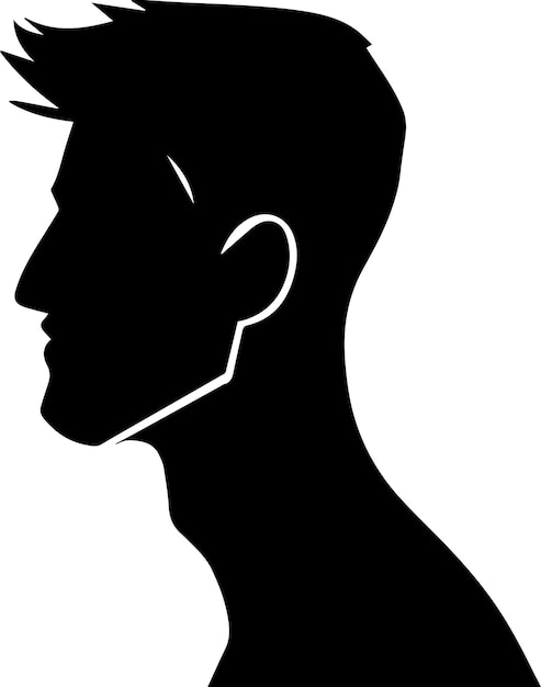 silueta de vector de perfil de hombre 67