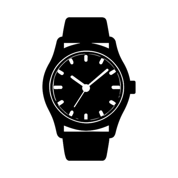 silueta de vector de reloj inteligente