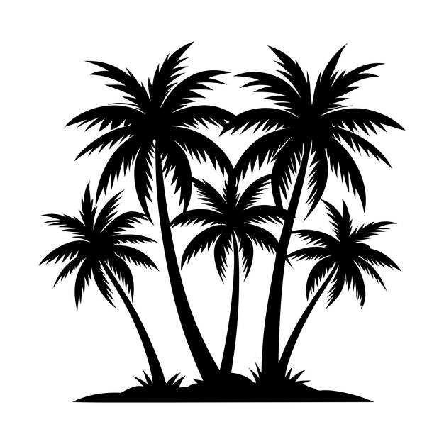silueta vectora de las palmeras negras silueta vectorial de las palmeras