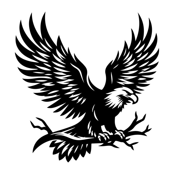 Silueta vectorial del águila