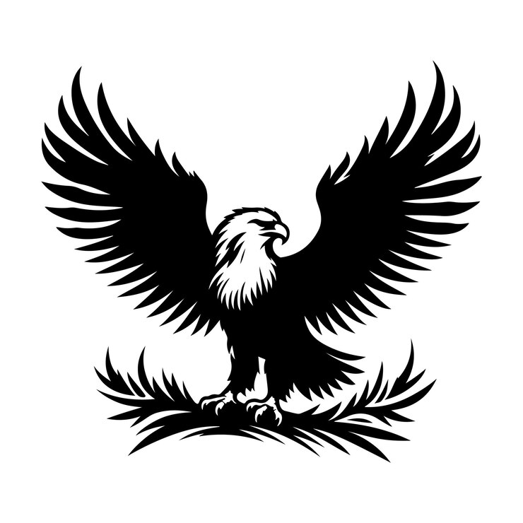 Silueta vectorial del águila