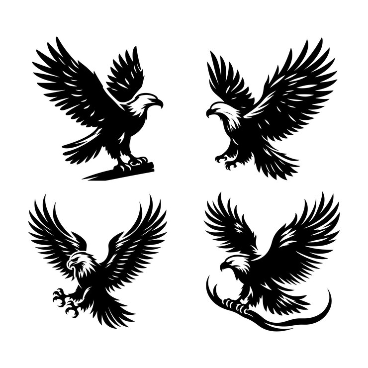 Silueta vectorial del águila