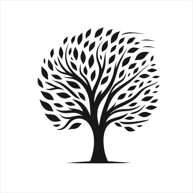 Silueta vectorial del árbol