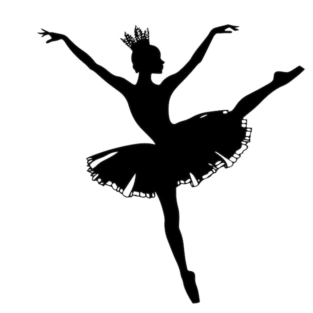 silueta vectorial de un ballet