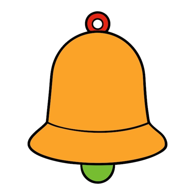 Silueta vectorial de campana dibujada a mano