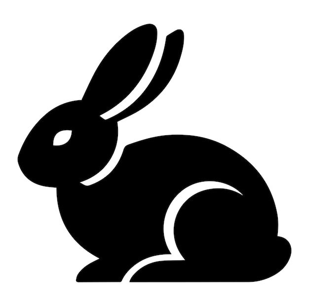 Silueta vectorial del conejo