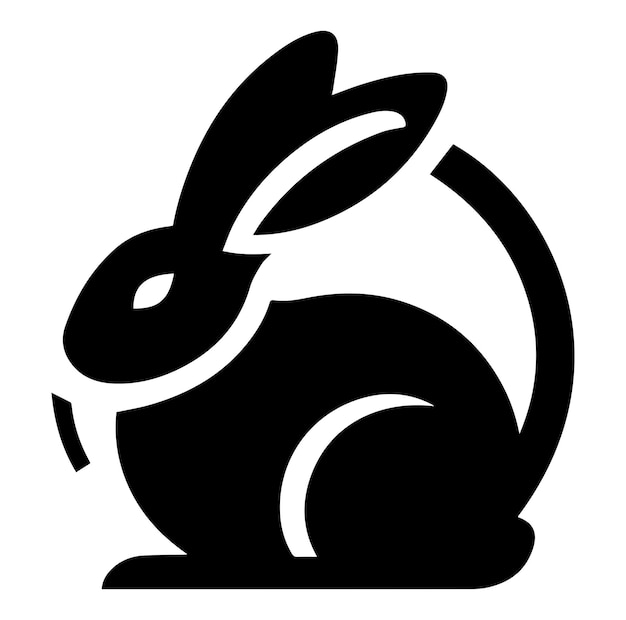 Silueta vectorial del conejo