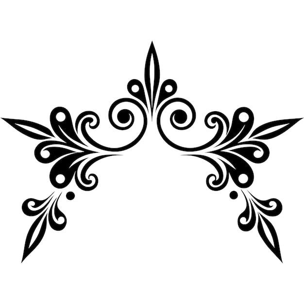 silueta vectorial de esquinas decorativas y divisores enmarcados sobre un fondo blanco