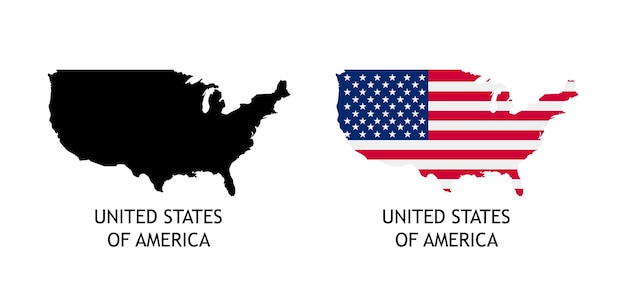 Silueta vectorial de los Estados Unidos de América