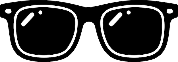 silueta vectorial de las gafas de sol de color negro 2