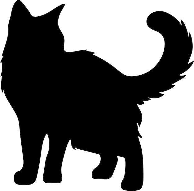 Vector silueta vectorial del gato 2