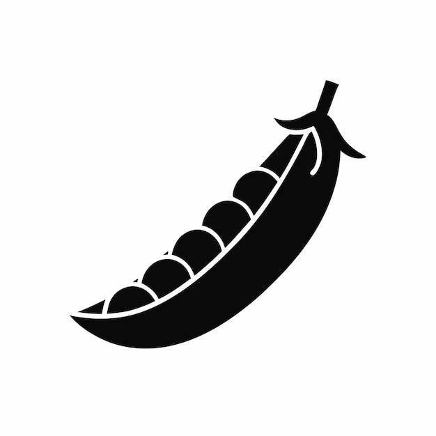 silueta vectorial del icono de los guisantes verdes