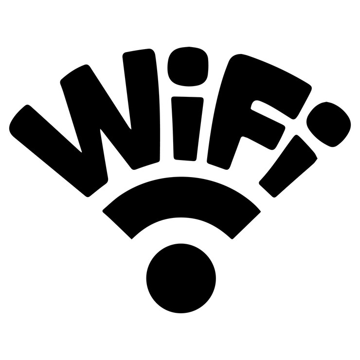 Vector silueta vectorial de un icono de wi-fi en un fondo blanco