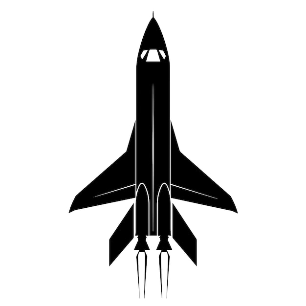 silueta vectorial de una ingeniería aeroespacial