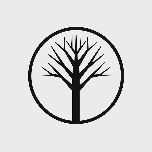 Silueta vectorial libre símbolo del árbol icono del logotipo imagen favicon