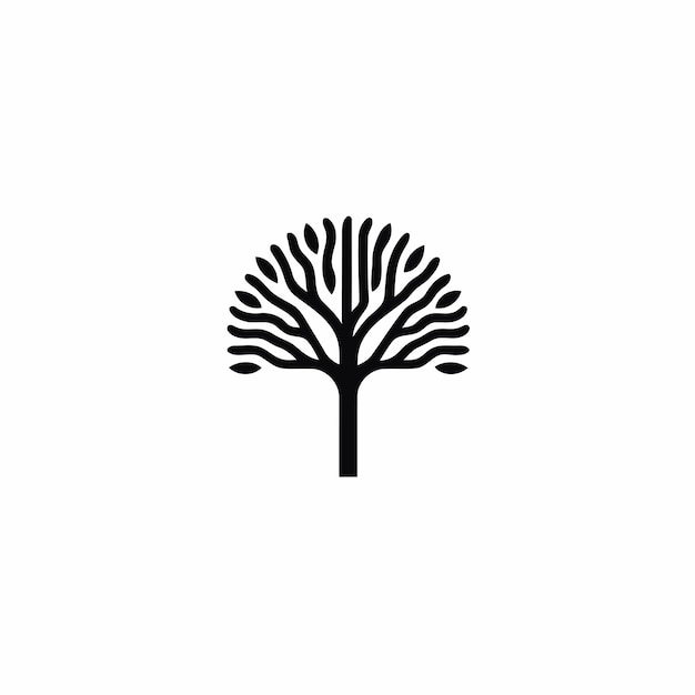 Silueta vectorial libre símbolo del árbol icono del logotipo imagen favicon
