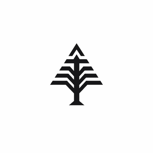 Silueta vectorial libre símbolo del árbol icono del logotipo imagen favicon