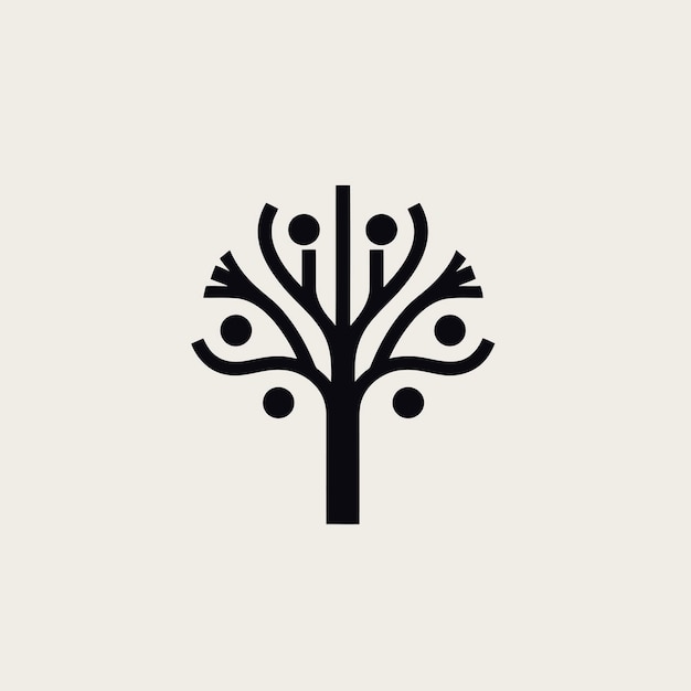 Silueta vectorial libre símbolo del árbol icono del logotipo imagen favicon