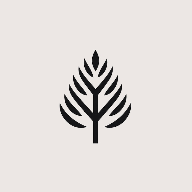 Silueta vectorial libre símbolo del árbol icono del logotipo imagen favicon