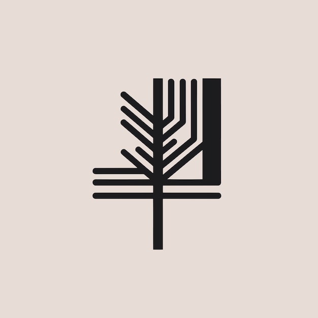 Silueta vectorial libre símbolo del árbol icono del logotipo imagen favicon