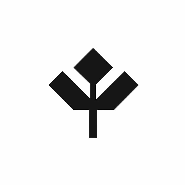 Silueta vectorial libre símbolo del árbol icono del logotipo imagen favicon