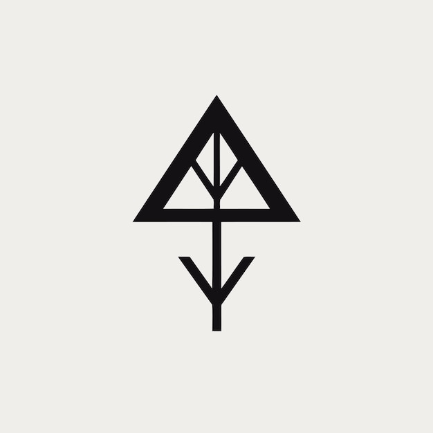 Silueta vectorial libre símbolo del árbol icono del logotipo imagen favicon