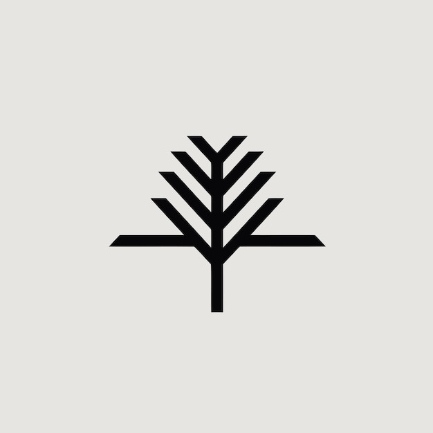 Silueta vectorial libre símbolo del árbol icono del logotipo imagen favicon