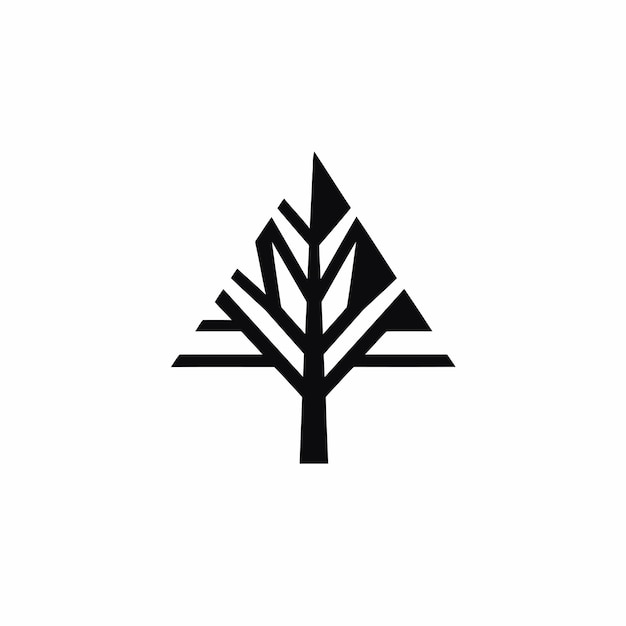 Silueta vectorial libre símbolo del árbol icono del logotipo imagen favicon