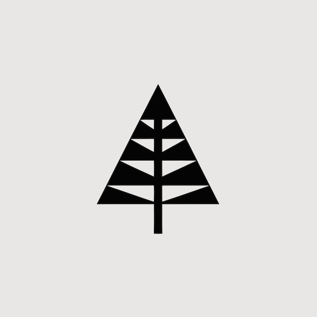 Silueta vectorial libre símbolo del árbol icono del logotipo imagen favicon