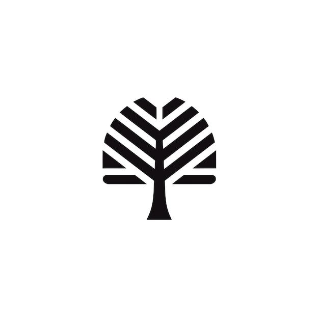 Silueta vectorial libre símbolo del árbol icono del logotipo imagen favicon
